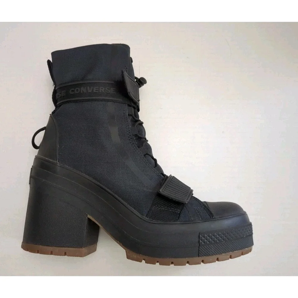 Converse Black Lace Up Boots - Picture 7 of 14